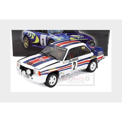 1:18 EDICOLA Opel Ascona 400 (Night Version) #2 Winner Rally Montecarlo 1982 Walter Rohrl Christian Geistdorfer White Blue LEPLGRVODERAL028