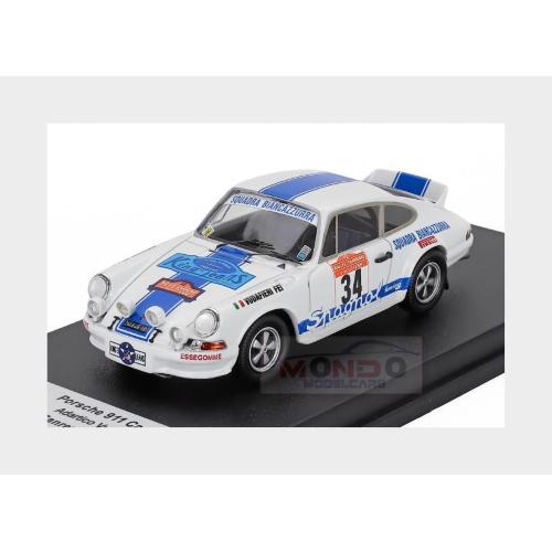 1:43 TROFEU Porsche 911 Carrera Rs (Night Version) #34 Rally Sanremo 1974 Adartico Vudafieri Fei White Blue TRFDSN357