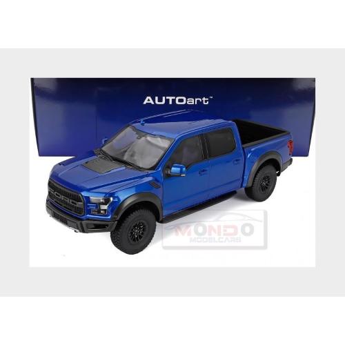 1:18 AUTOART Ford Usa F-150 Raptor Pick-Up Double Cabine 2019 Blue AA72949