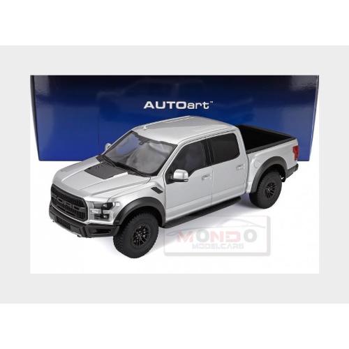 1:18 AUTOART Ford Usa F-150 Raptor Pick-Up Double Cabine 2019 Silver AA72950