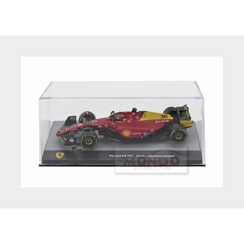 1:43 EDICOLA Ferrari F1-75 Scuderia Ferrari #16 Pole Position And 2Nd Monza Italy Gp 2022 Charles Leclerc Con Vetrina With Showcase Red Yellow MX7ALA0054