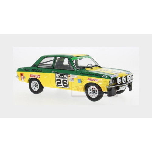 1:18 MCG Opel Ascona A (Night Version) #26 Rally Rac Lombard 1973 Walter Rohrl Jochen Berger Green Yellow MCG18346R