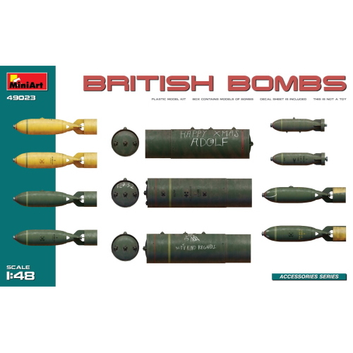 1:48 MINIART British Bombs Kit MA49023