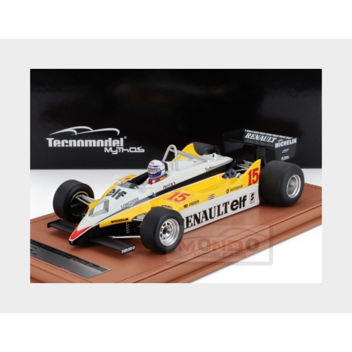 1:18 TECNOMODEL Renault F1 Re30B V6 Turbo Team Renault Elf #15 Winner Brazilian Gp (With Pilot Figure) 1982 Alain Prost White Yellow Black TMD18-399C