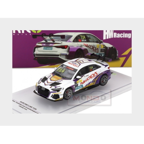 1:64 NZG Audi A3 Rs3 Nkoda #714 Racing 2024 White Purple VAKW02401