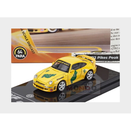 1:64 PARAGON Porsche 911 993 Ruf Ctr 2 Coupe #9 Rally Pikes Peak International Hill Climb Lhd 1995 Yellow PA-55378