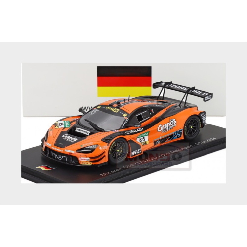 1:43 SPARK Mclaren 720S Gt3 Evo 4.0L Twin Turbo V8 Team Door Motorsport #85 Dtm Season 2024 Clemens Schmid Orange Black SG972