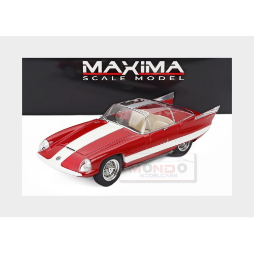 1:18 MAXIMA Alfa Romeo 6C 3000 Superflow Ii Pininfarina 1956 Red White MAX001021