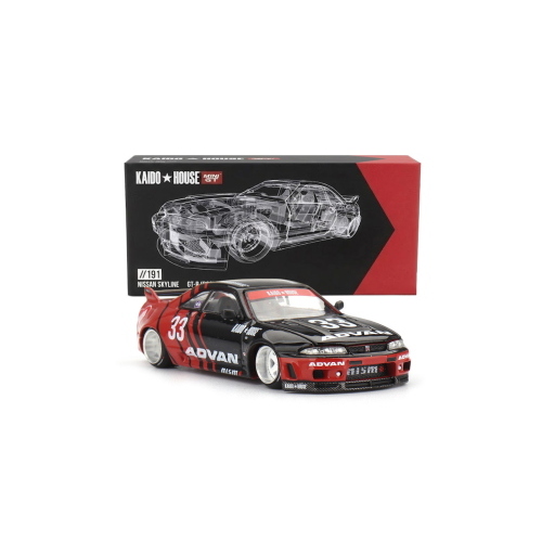 1:64 MINI GT Nissan Skyline Gt-R (R33) Kaido Works Advan KHMG191