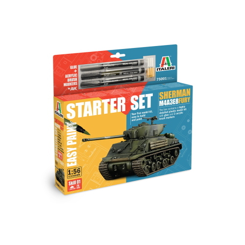 1:56 ITALERI M4A3E8 Sherman Fury Kit IT75001