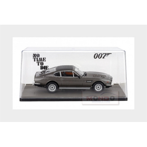 1:24 EDICOLA Aston Martin V8 Vantage Volante 1977 007 James Bond No Time To Die Non E' Tempo Per Morire Con Vetrina With Showcase Dark Grey Met JBVQ002
