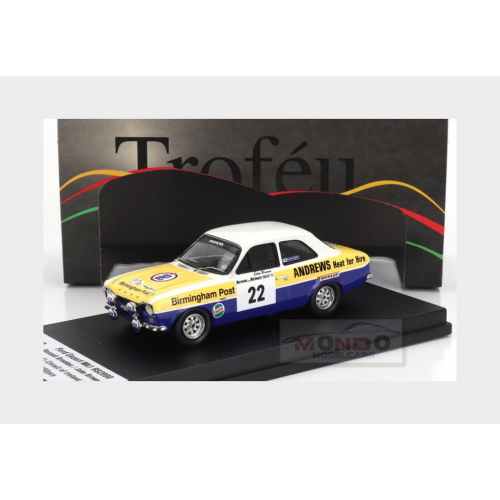 1:43 TROFEU Ford England Escort Mki Rs2000 (Night Version) #22 Rally Circuit Of Ireland 1975 Russell Brookes John Brown Yellow Blue TRFRRiR016