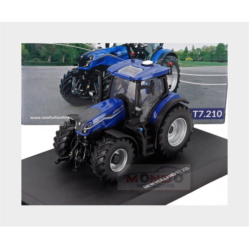 1:32 UNIVERSAL HOBBIES New Holland T7.210 Tractor Dynamic Blue 2024 Blue Black UH6810