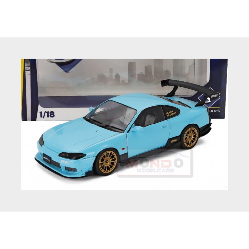 1:18 SOLIDO Nissan Silvia (S15) Coupe Spec-R Aero 1999 Blue SL1812204