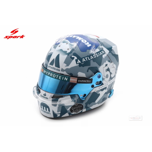 1:5 SPARK Bell Helmet Casco Helmet F1 Carlos Sainz Team Atlassian Williams Racing #55 British Gp 2025 5HF218