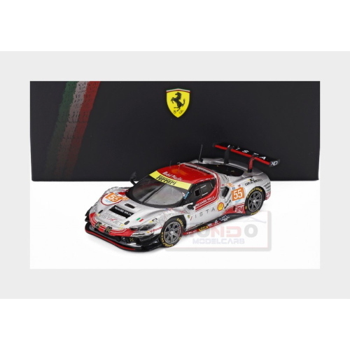 1:64 LOOKSMART Ferrari 296 Gt3 3.0L Twin Turbo V6 Team Vista Af Corse #55 24H Le Mans 2024 Alessio Rovera Francois Heriau Simon Mann LS64019LM