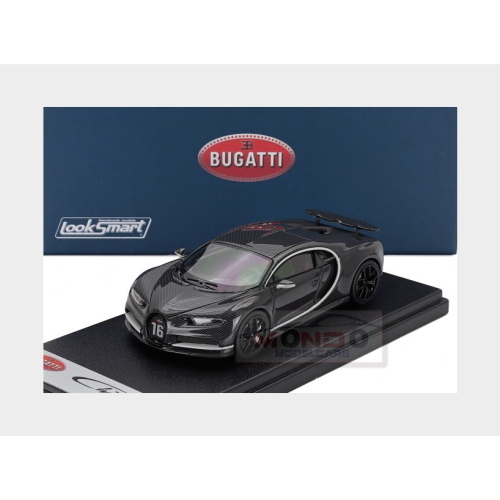 1:43 LOOKSMART Bugatti Chiron Sport #16 Wing Up 2019 Grey Carbon LS490D