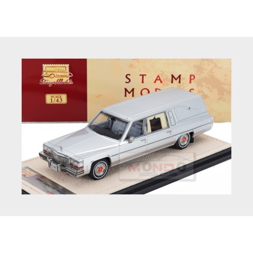 1:43 STAMP-MODELS Cadillac Superior 1980 Hearse Carro Funebre Funeral Car Silver Black STM80803