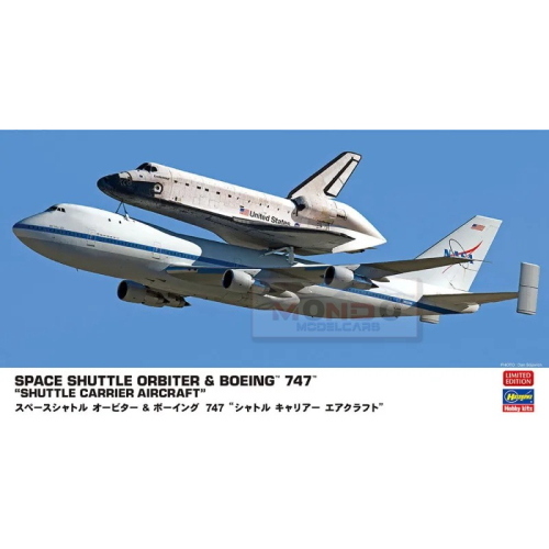 1:200 HASEGAWA Space Shuttle Orbiter & Boeing 747 "Shuttle Carrier Aircraft" Kit HA10844
