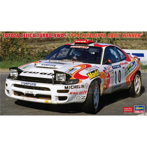 1:24 HASEGAWA Toyota Celica Turbo 4Wd "1994 Catalunya Rally Winner" Kit HA20807