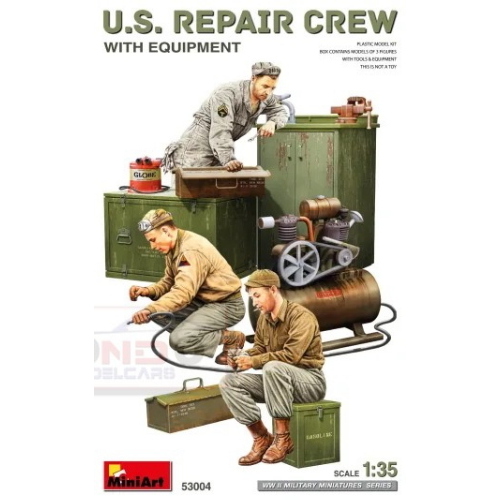 1:35 MINIART U.S. Repair Crew W/Equipment Kit MA53004