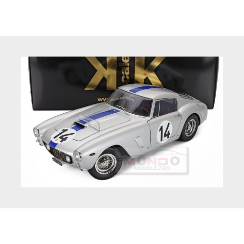 1:12 KK SCALE Ferrari 250Gt Swb 3.0L V12 Coupe Team Noblet #14 3Rd 24H Le Mans 1961 Pierre Noblet Jean Guichet Silver Blue KKDC120322