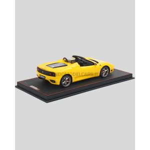 1:18 BBR Ferrari 360 Modena Spider Cambio Automatico Giallo Modena Sedili Daytona Neri- Italian Stripe Griglia Posteriore Challenge Whit Showcase P18233BST-VET