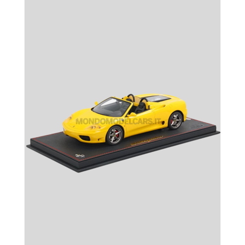 1:18 BBR Ferrari 360 Modena Spider Cambio Automatico Giallo Modena Sedili Daytona Neri- Italian Stripe Griglia Posteriore Challenge Whit Showcase P18233BST-VET