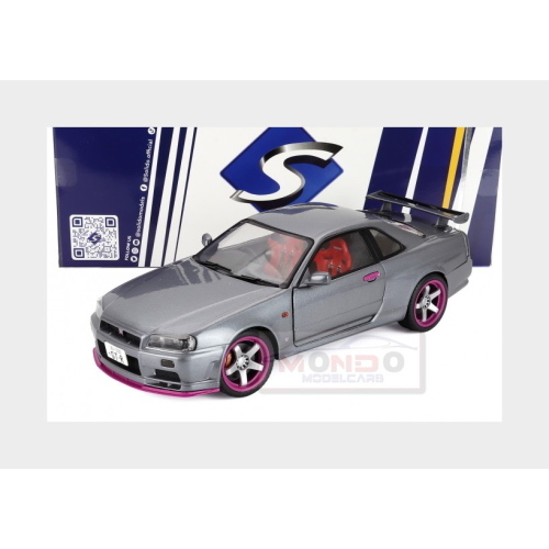 1:18 SOLIDO Nissan Skyline Gt-R (Bnr34) Coupe 1999 Grey SL1804310