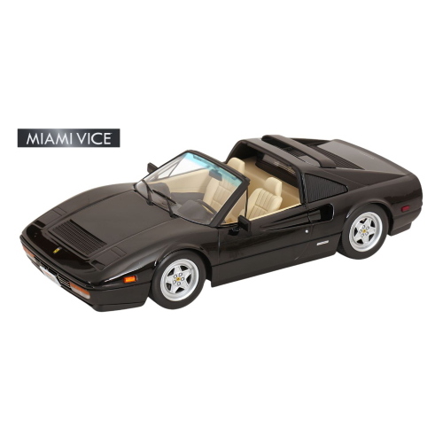 1:18 KK SCALE Ferrari 328 Gts Spider Usa Version Miami Vice With Removable Hard-Top 1985 Black KKDC181702