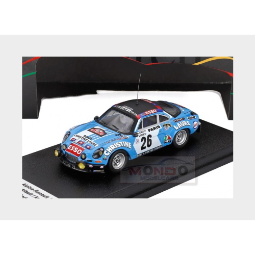1:43 TROFEU Renault Alpine A110 (Night Version) #26 Rally Montecarlo 1976 Michel Alibelli Antoine Pistre Light Blue TRFRRFR114