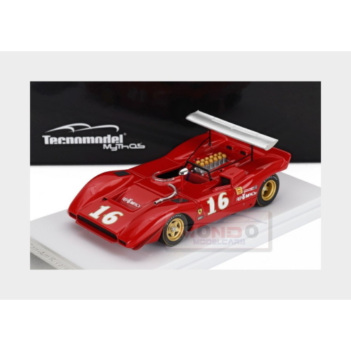 1:43 TECNOMODEL Ferrari 612 Can-Am #16 Riverside 1969 Chris Amon Red TM43-66D