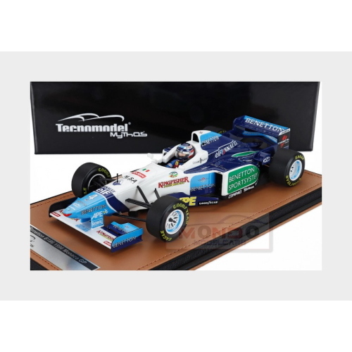 1:18 TECNOMODEL Benetton F1 B196 Team Renault Mild Seven #4 Monaco Gp (With Pilot Figure) 1996 Gerhard Berger White Light Blue Green TMD18-423D