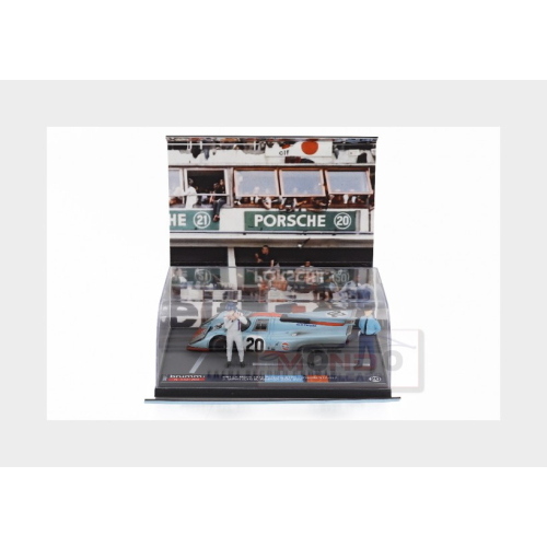 1:43 BRUMM Porsche 917K Team Jwa-Gulf #20 24H Le Mans 1970 Jo Siffert Brian Redman Gulf Livery Light Blue Orange BMS2610
