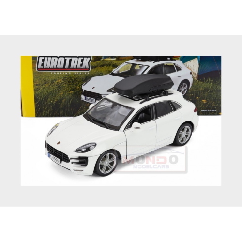 1:24 BURAGO Porsche Macan With Cargo Roof Box 2013 White BU23013WH