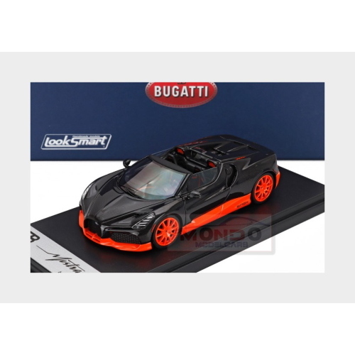 1:43 LOOKSMART Bugatti Mistral W16 World Record Configuration 2023 Black Orange Fluo LS544WR