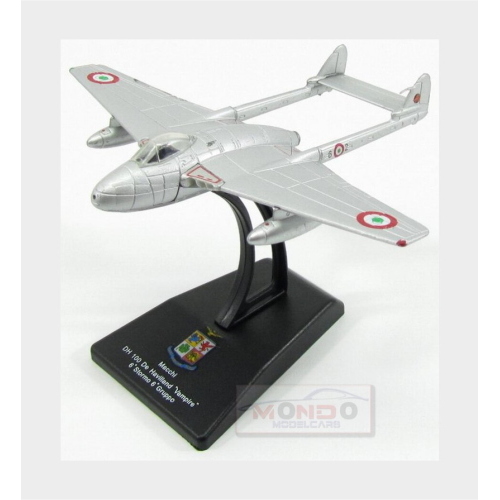 1:100 EDICOLA Macchi Dh100 De Havilland Cacciabombardiere Vampire 6Th Stormo 6Th Gruppo Military Airplane 1946 9Cm X 11.5Cm Silver ADAAM018
