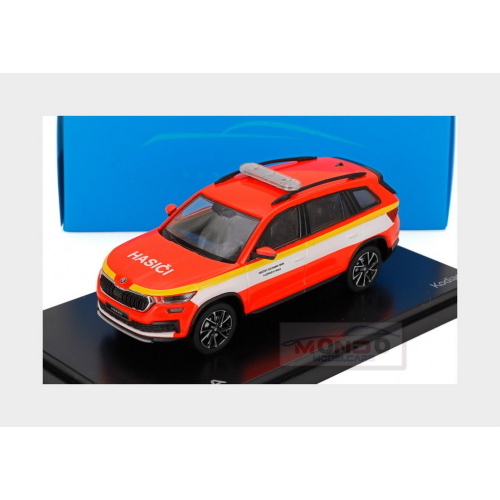 1:43 ABREX Skoda Kodiak Fl Fire Engine Brigade Of Plzen Region 2021 Orange White Yellow 143ABX-041XL03