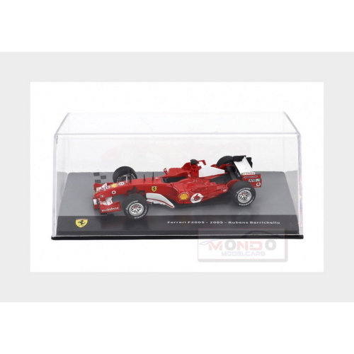 1:43 EDICOLA Ferrari F1 F2005 #2 Season 2005 Rubens Barrichello Con Vetrina With Showcase Red MX7ALA0013