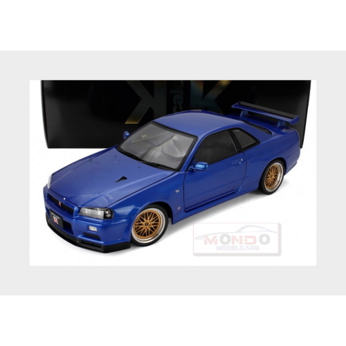 1:12 KK SCALE Nissan Skyline Gt-R (R34) V-Spec Ii 2001 Cerchi Bbs Bbs Rims Blue Met KKDC120211-2