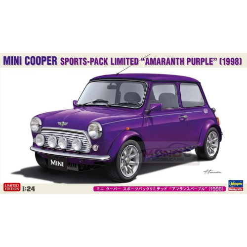 1:24 HASEGAWA Mini Cooper Sports-Pack Limited Amaranth Purple 1998 Kit HA20814