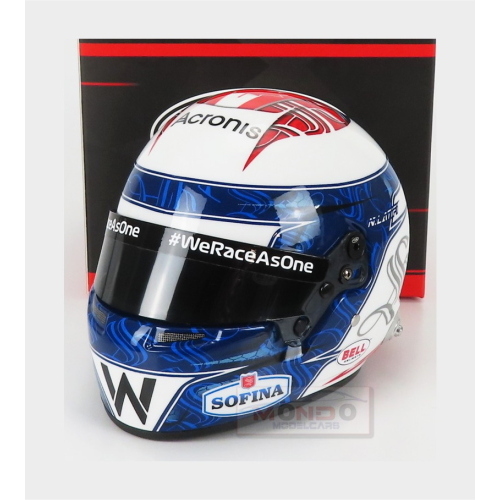 1:2 MINI HELMET Bell Helmet F1 Casco Helmet Williams Fw44 Team Williams Racing #6 Season 2022 Nicholas Latifi White Blue Red MH4100175