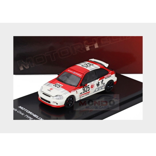1:64 MOTORHELIX Honda Civic Ek9 Type R Idemitsu #925 Racing 1999 White Red M65040