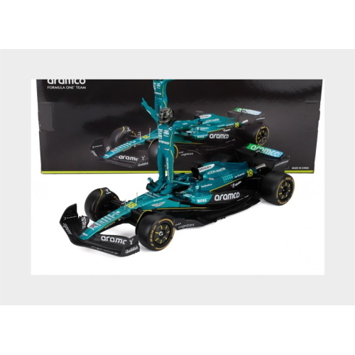 1:24 BURAGO Aston Martin F1 Amr25 Team Aramco Cognizant #18 Season 2025 Lance Stroll With Pilot Green Black BU28071-S