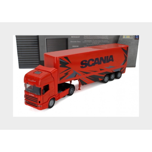 1:32 NEWRAY Scania R124/400 Truck Cassonato 2000 Orange Black NY11753C