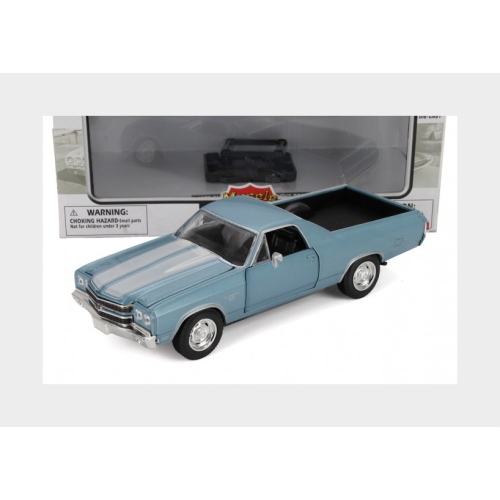 1:24 NEWRAY Chevrolet El Camino Ss Pick-Up 1970 Light Blue Met NY71893i-CAMINO-LB