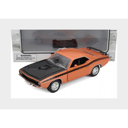 1:24 NEWRAY Plymouth Cuda Coupe 1970 Orange Black NY71893i-CUDA-OR
