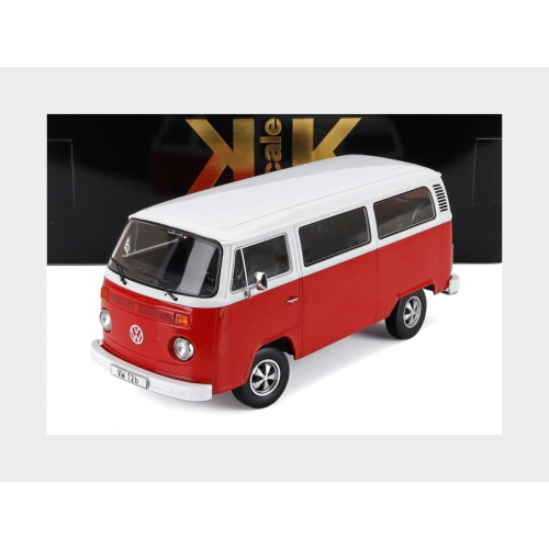 1:18 KK SCALE Volkswagen T2B Minibus 1972 With Fuchs Rims Red White KKDC181363F