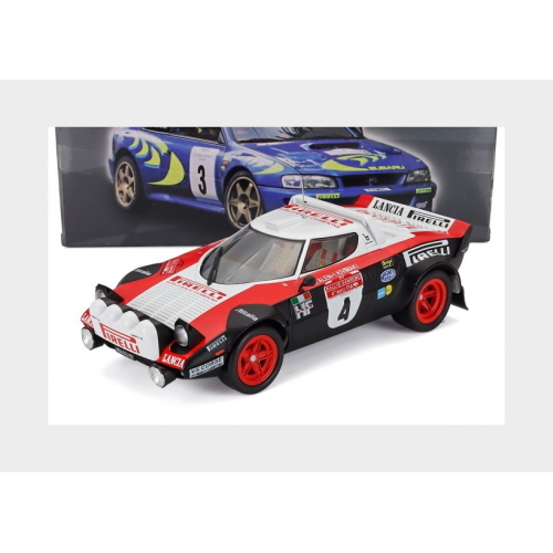 1:18 EDICOLA Lancia Stratos Hf Team Lancia Pirelli (Night Version) #4 Winner Rally Sanremo 1978 Markku Alen Ikka Kivimaki Black Red White LEPLGRVODERAL086
