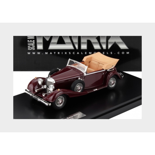 1:43 MATRIX Mercedes Benz 500K Cabriolet C (W29) Open 1934 Bordeaux MX41302-312